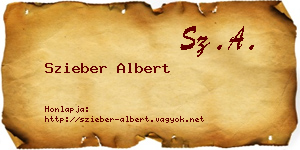 Szieber Albert névjegykártya