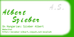 albert szieber business card